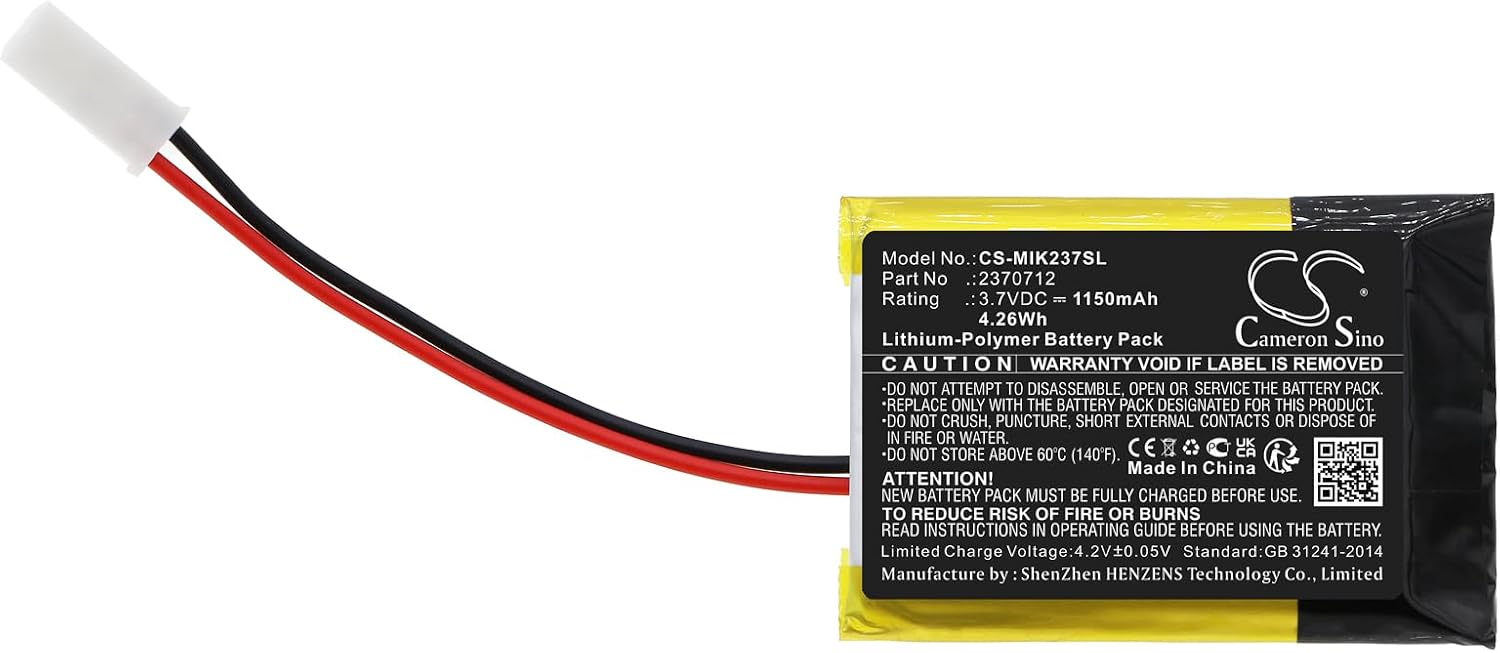 Cameron Sino Battery for MINN KOTA iPilot Link Remote 2016, iPilot Link Remote Earlier PN:MINN KOTA 2370712 1150mAh / 4.26Wh