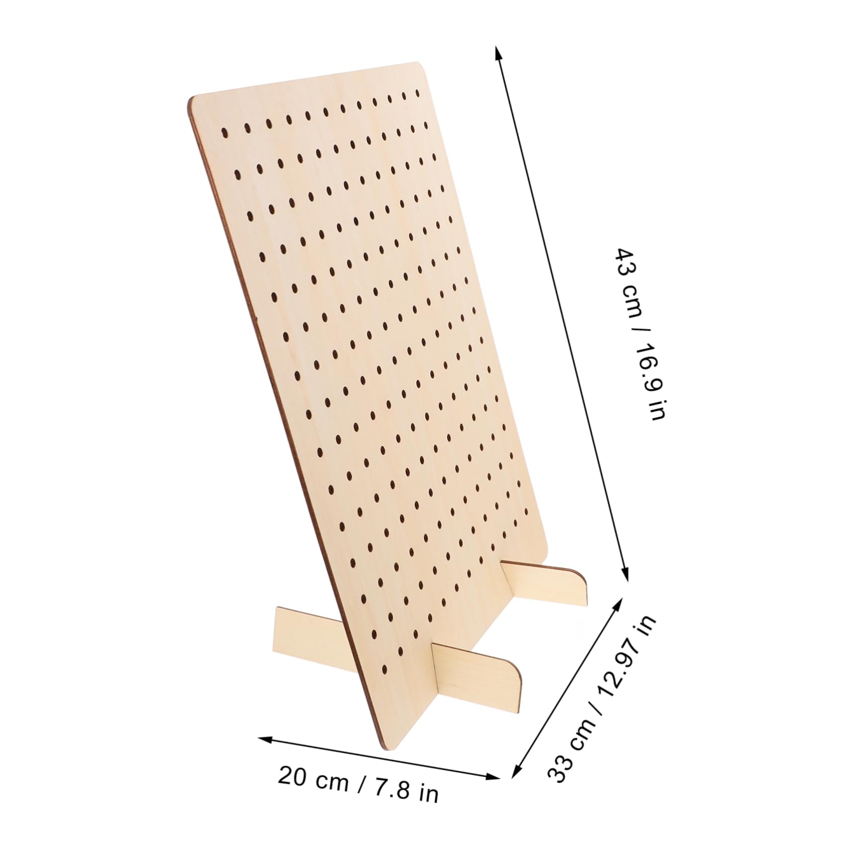 Unomor 2-piece Wooden Craft Show Display Rack Necklace Holder Stand for Selling Craft Fair Display Supplies