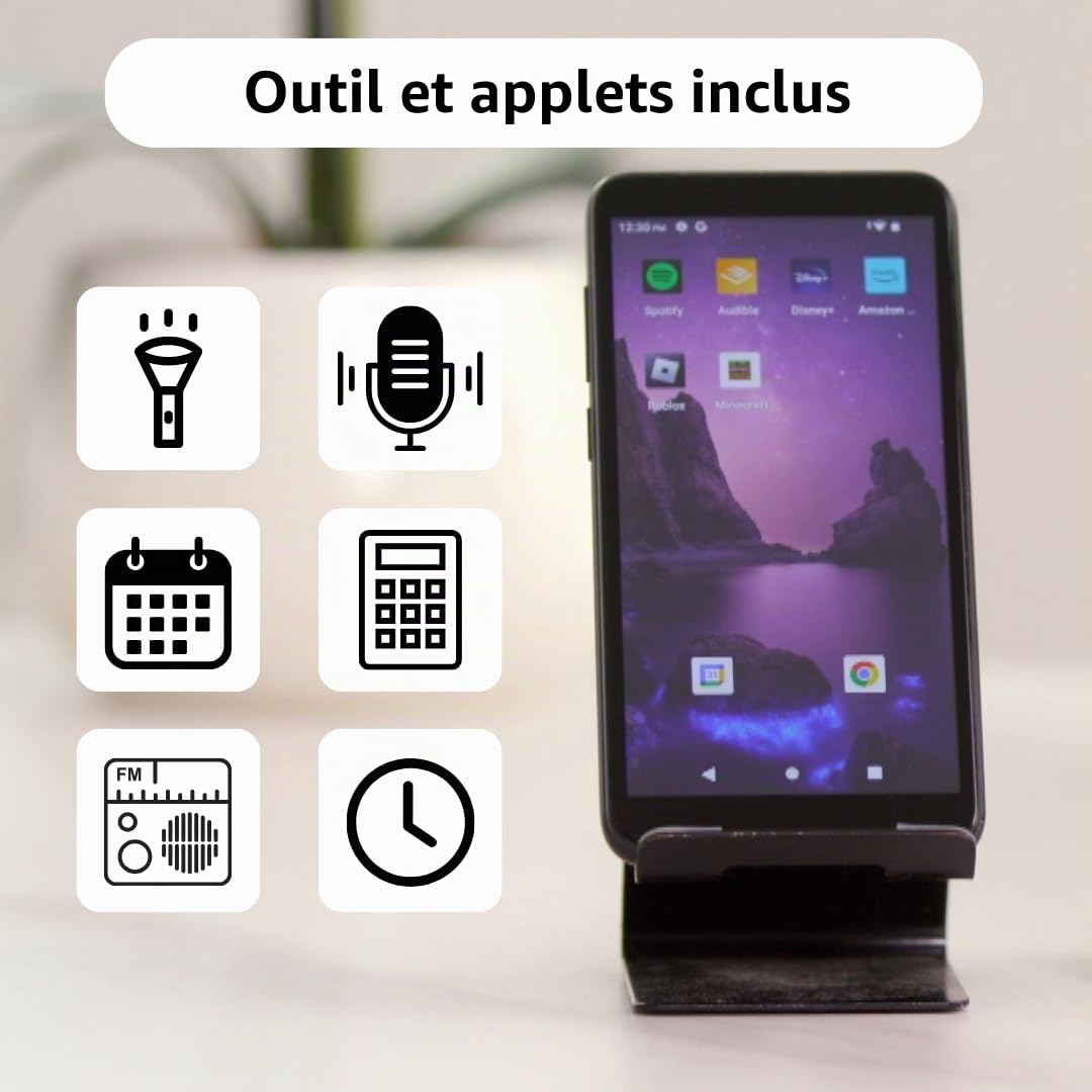 G-Mee Play Pro-64 Go Android 12 Smartplayer, Bluetooth et Wi-FI, Lecteur de Musique Spotify/Lecteur Mp4/lecteur Mp3 et Plus, Appareil sécurisé pour Enfants avec contrôle Parental