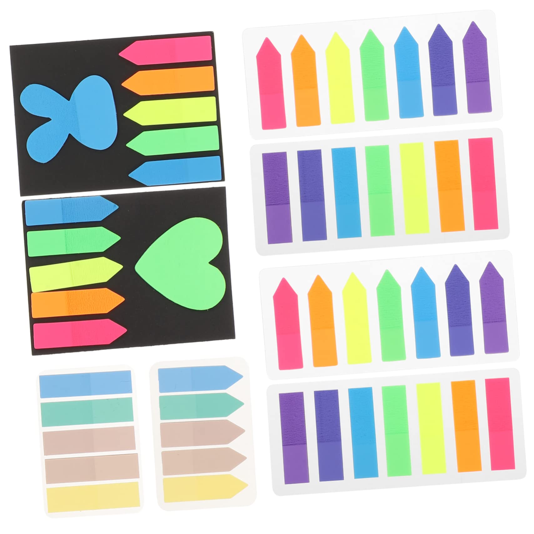 DOITOOL 5 Sätze Selbstklebenden Index Tabs mit Streifen Pfeilen und Speziellen Marken für Schule Büro und Zuhause Beschreibbar Praktische Seitenmarkierungen für Dokumente und Notizen