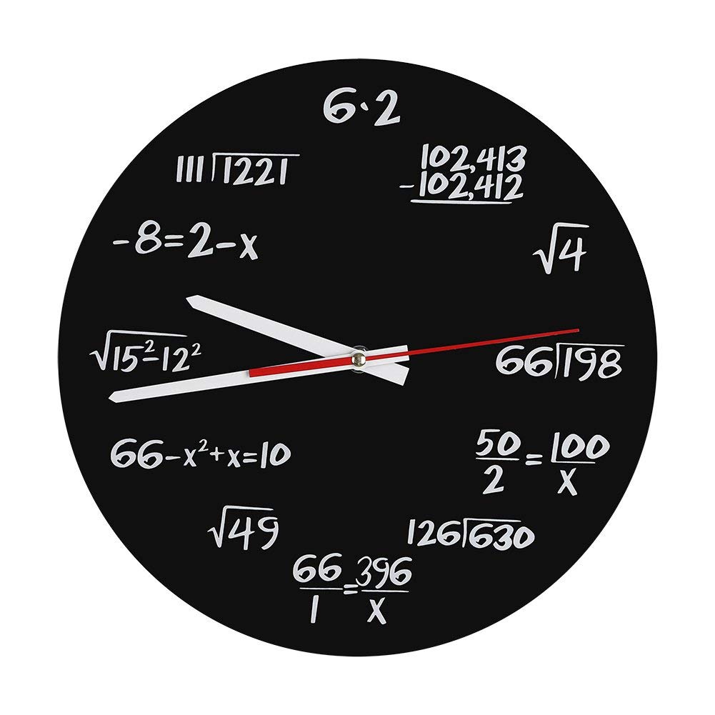 Horloge murale créative math Fdit pour rendre les chiffres amusants aux enfants