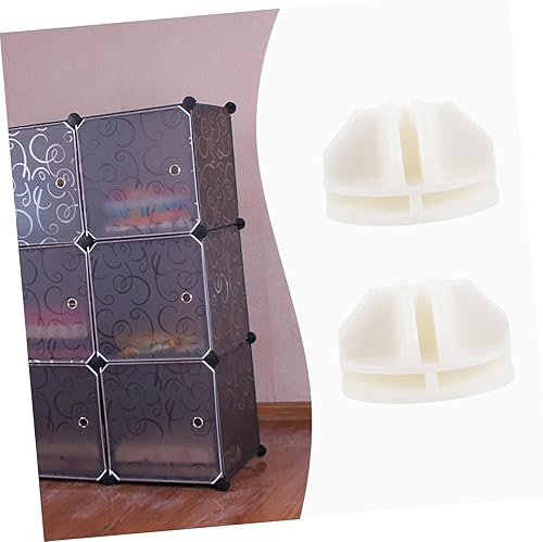 Miniatura 8 de Veemoon 40 unidades de cubos para estantes de cocina, cabina, cubos modulares, conectores modulares, cubos de almacenamiento de estantes negros,