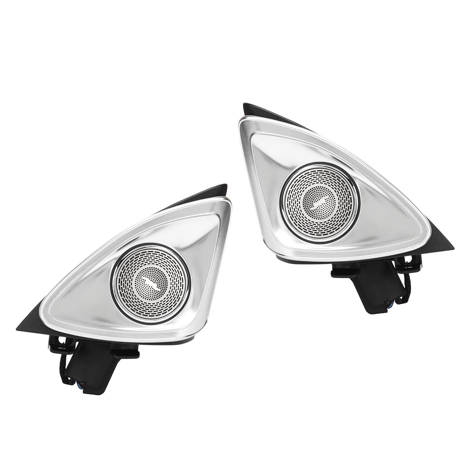 Tweeters de Altavoces de Audio para Automóvil, Juego Tweeters Altavoz con Rotación 4D para Clase E W213 2017-2021, Superficie Lisa, Luz Ambiental LED 64 Colores, Actualización Sonido Automática