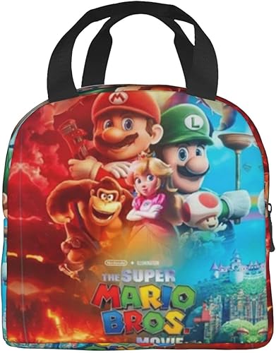 Miniatura 4 de Bolsa de almuerzo aislada con diseño de dibujos animados para juegos, lonchera reutilizable, lonchera Bento, bolsa de almuerzo más fresca, para