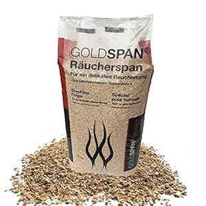 15kg GOLDSPAN Smoke Räucherspäne (Körnung 20/160 3,0 – 10,0mm) Räuchern Buche Smoking Chips Räuchermehl Räucherholz