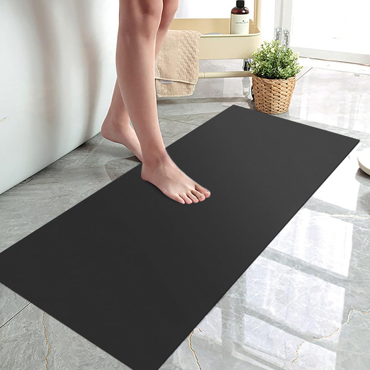 Snapklik.com : ARERQEWN Thin Diatomaceous Earth Bath Mat,Non Slip Quick Dry Bath Mats For ...
