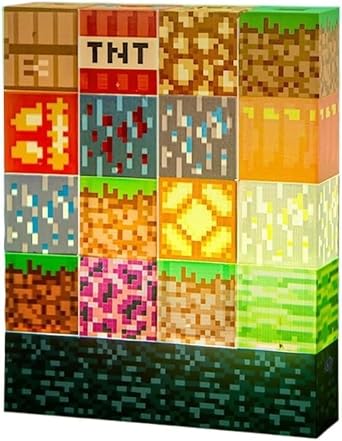 Block Building Light Square Building Block Lamp Minecraft Pixel Lamp Square Mosaic Table Lamp Mine Lamp Craft Light Free Joint Night Light Home Decor Table Desk Room DIY