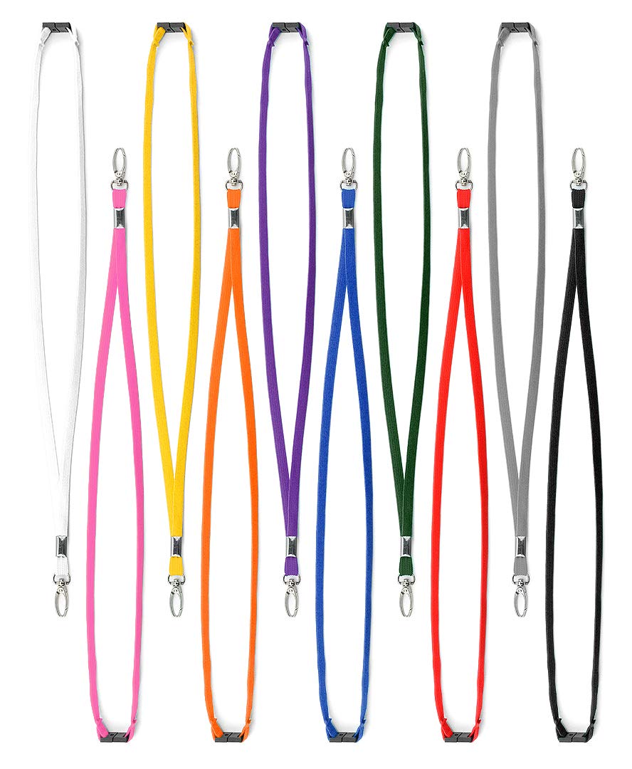 Lanyards Tomorrow.co.uk Green Lanyard Plain Colour By Lanyards Tomorrow | Pack Of 10 Neck Straps Swivel Metal Clips For Key Name Tag Badge Pass Card Holders | Premium Id Lanyards | 10Pcs (Green)