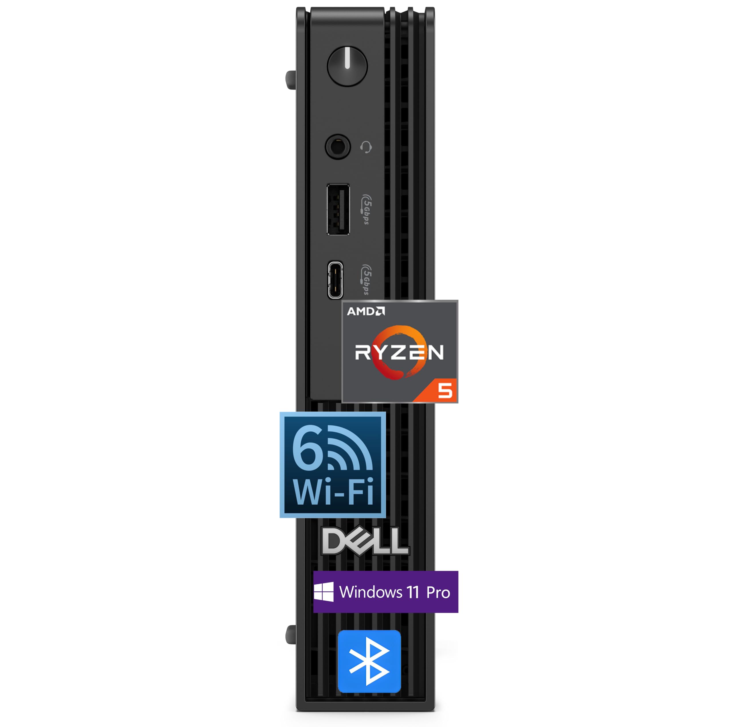 Dell Pro Micro Mini PC, AMD Ryzen 5 150, 16GB DDR5, 512GB SSD, Win 11 Pro | Next-gen OptiPlex Micro with Compact Design Mini Desktop Computer, AI-Ready Performance for Business, Dual Monitor Supported