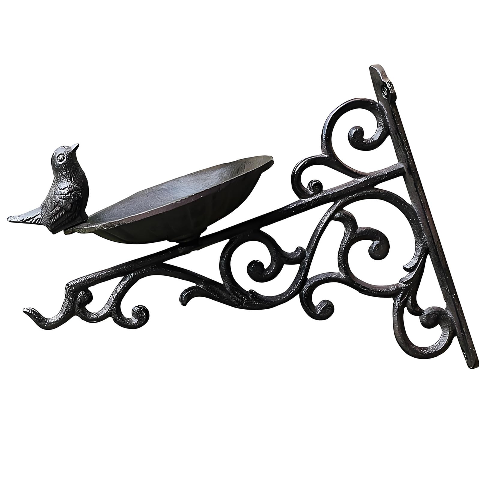 Hredyqw Nordic Styles Cast Iron Bird Feeder Wall Mounted Wild Bird Feeding Station Ornaments For Garden Balcony Yard