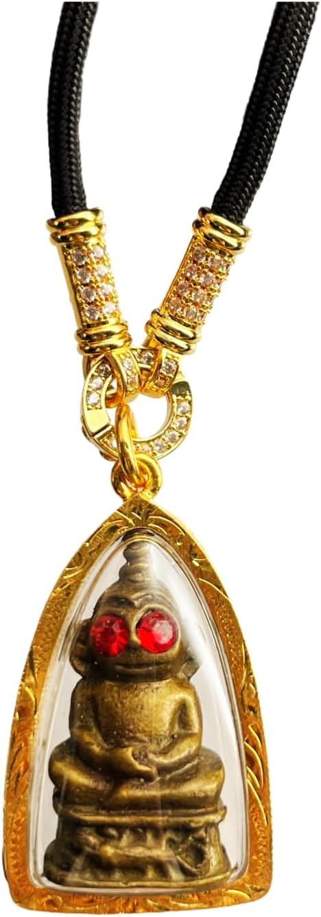 Thai Occult Sorcery Genuine Thai Amulets Red eye Phra Ngang wealth Lucky Love Charm Pendant