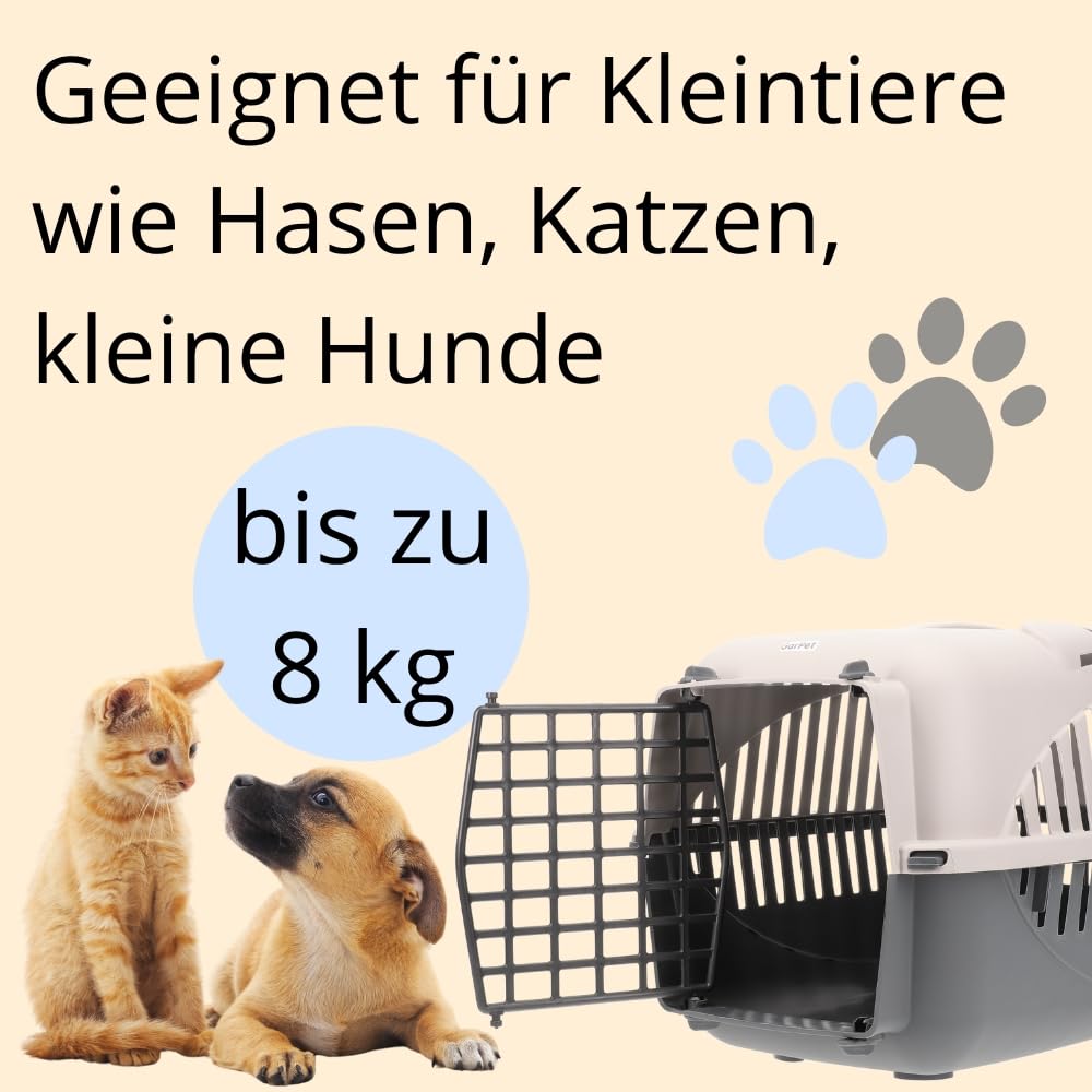 2er Set Hundebox Auto Rückbank Transportbox Katze Katzentransportbox Transportbox Kaninchen Katzenkorb Transport Hundetransportbox Grau