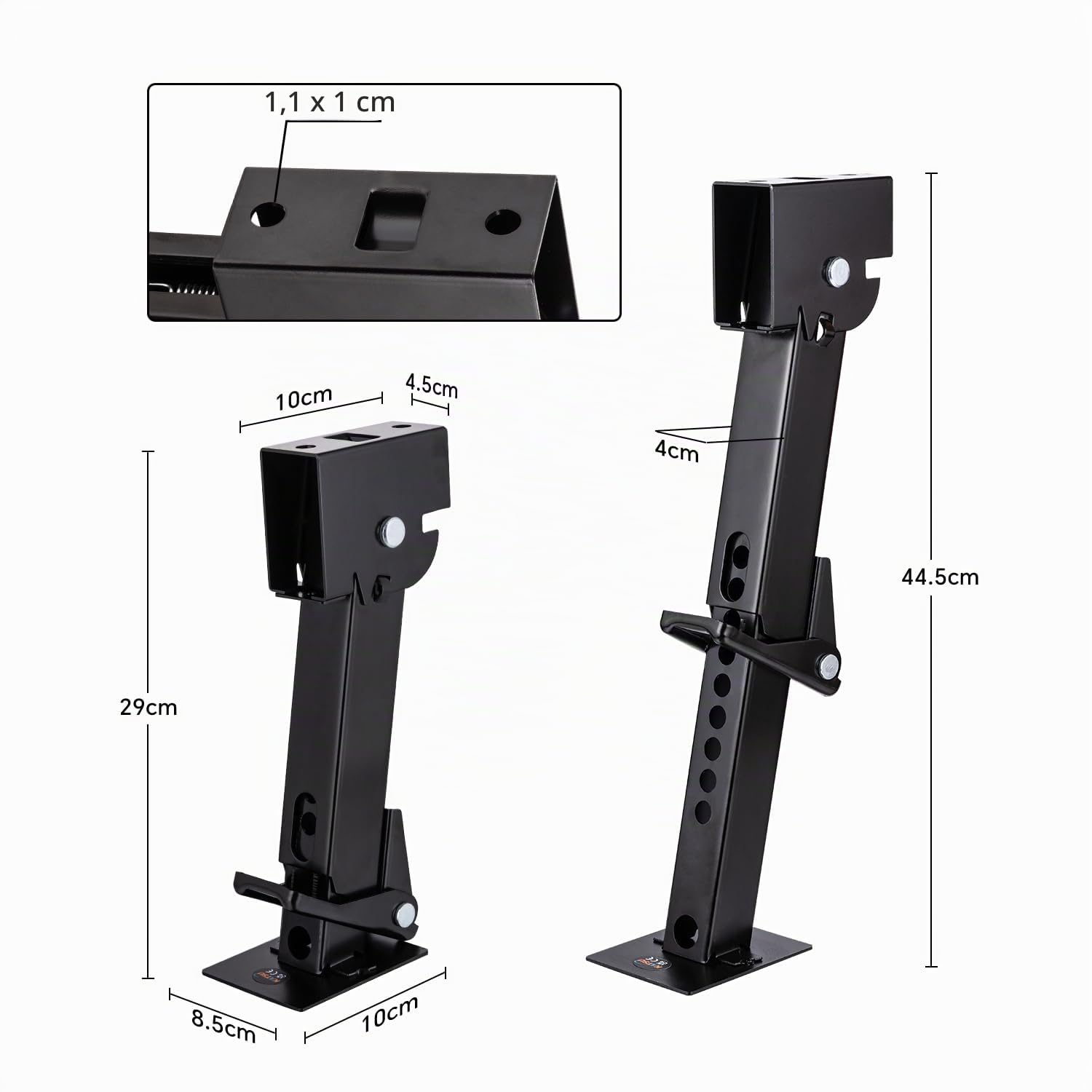 KATSU 2 Piezas Gatos Estabilizadores de RV para Remolque de Viaje 11-1/2" a 18", Capacidad de 1000 lbs, Soportes Estabilizadores Telescópicos Plegables para Remolque y Caravana