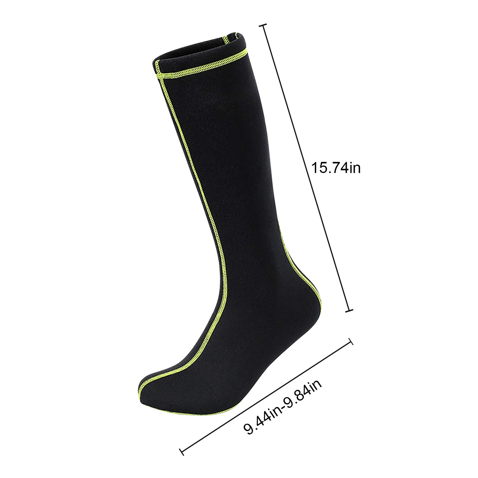 RUIXIA Chaussettes Longue de Plongée Chaussettes en Néoprène Antidérapantes Chaussons de Plongée anti UV Chaussette de Sports Nautique pour Plongée sous-Marine Natation Surf