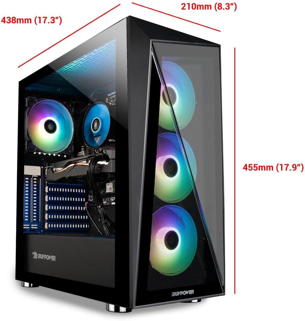 iBUYPOWER Pro Gaming PC Computer Desktop TraceMR 231i (Intel i5-11400F 2.6GHz, GeForce RTX 2060 6GB, 16GB DDR4 RAM, 480 GB SSD, WiFi Ready, Windows 11 Home)
