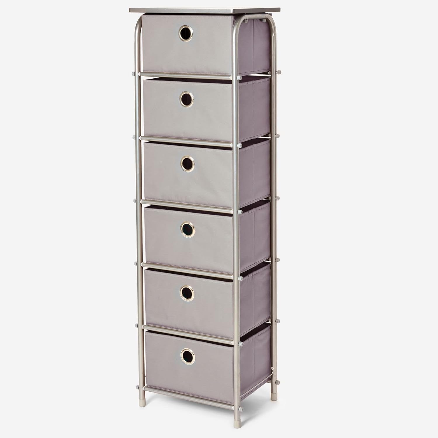 BrylaneHome Eve 6Drawer Tall Soft Storage Chest of Drawers