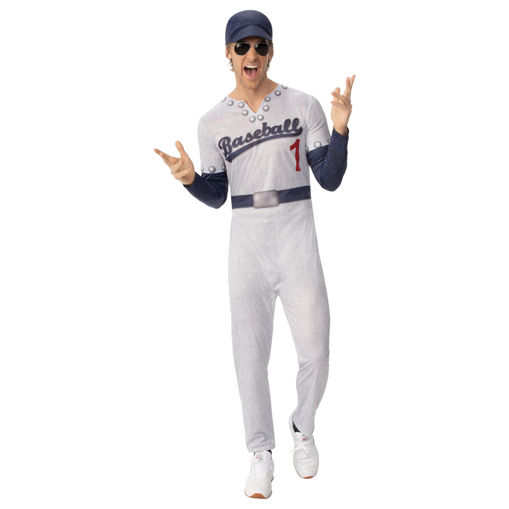 Rubies AF150 Baseball Superstar Costume, Men, Multi-Colour, XL Halloween