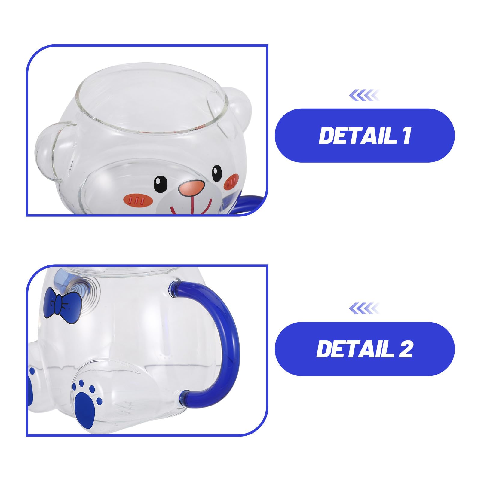 Bären Glaskrug Satz 500ml mit 400ml Becher aus Glas