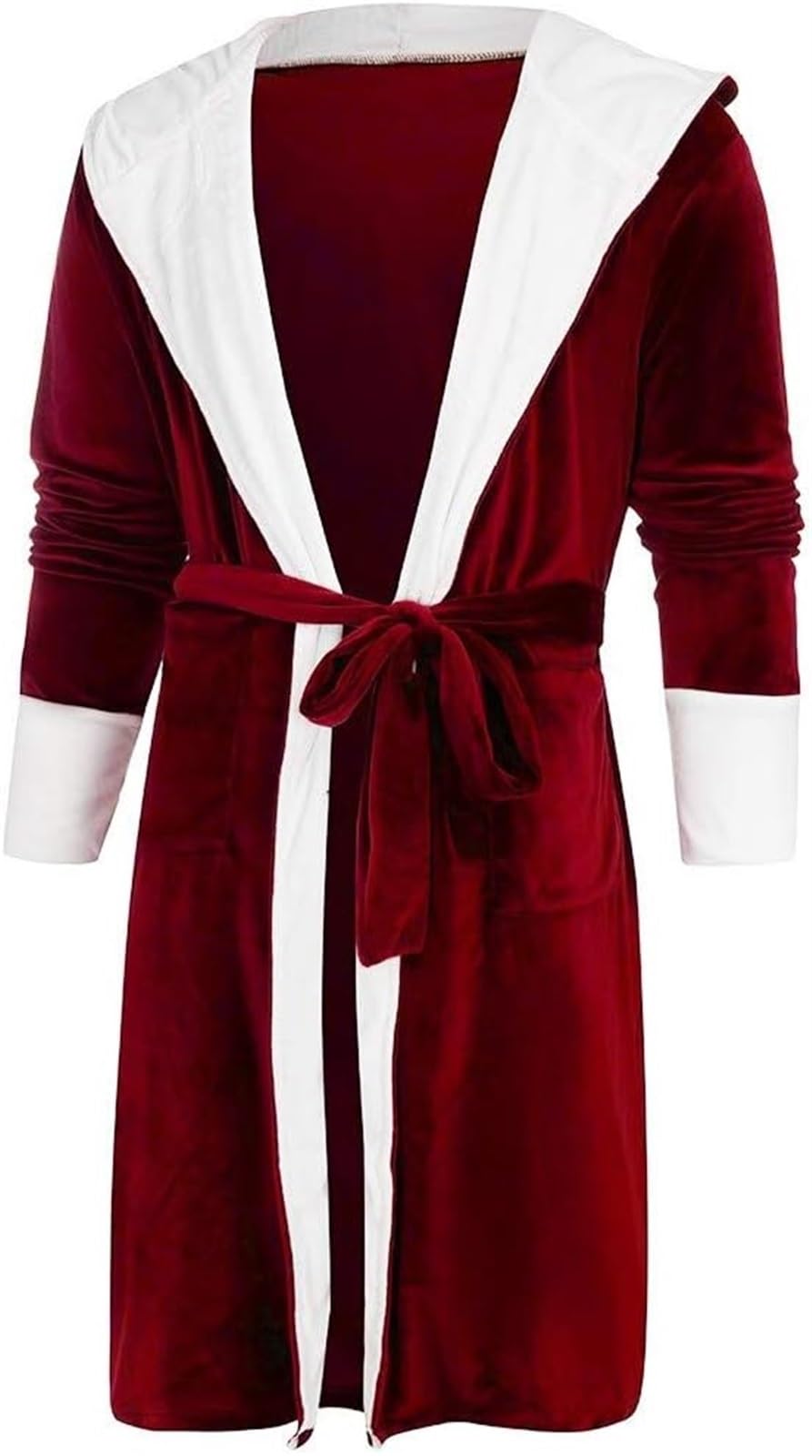 Accappatoio Accappatoi Lunghi da Donna in Pile di Peluche, Morbidi E Caldi, Pigiami Notte in Spugna Sherpa con Cappuccio Abbigliamento(B,4XL)