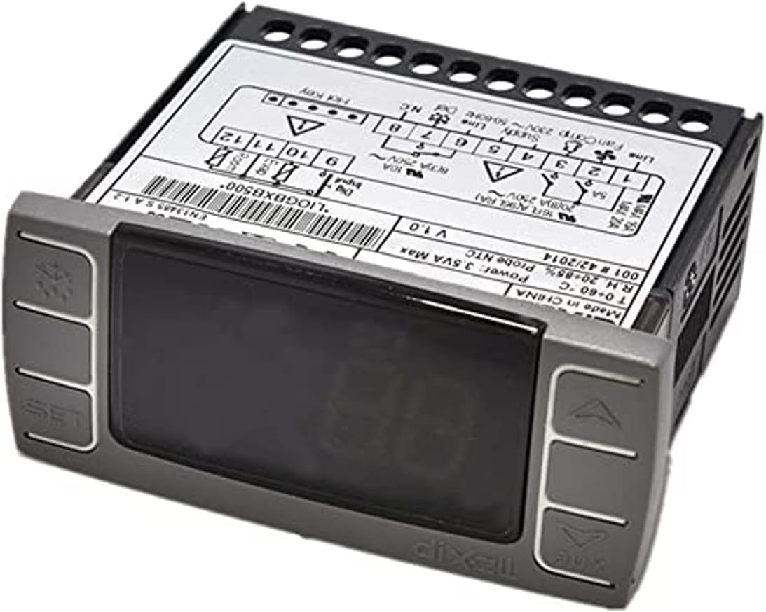 Dixell XR02CX-5N0C1 230V/50-60HZ Digital Temperature Thermostat Controller Fridge Freezers with Off Cycle Defrost for Refrigeration Applications at Normal Temperature