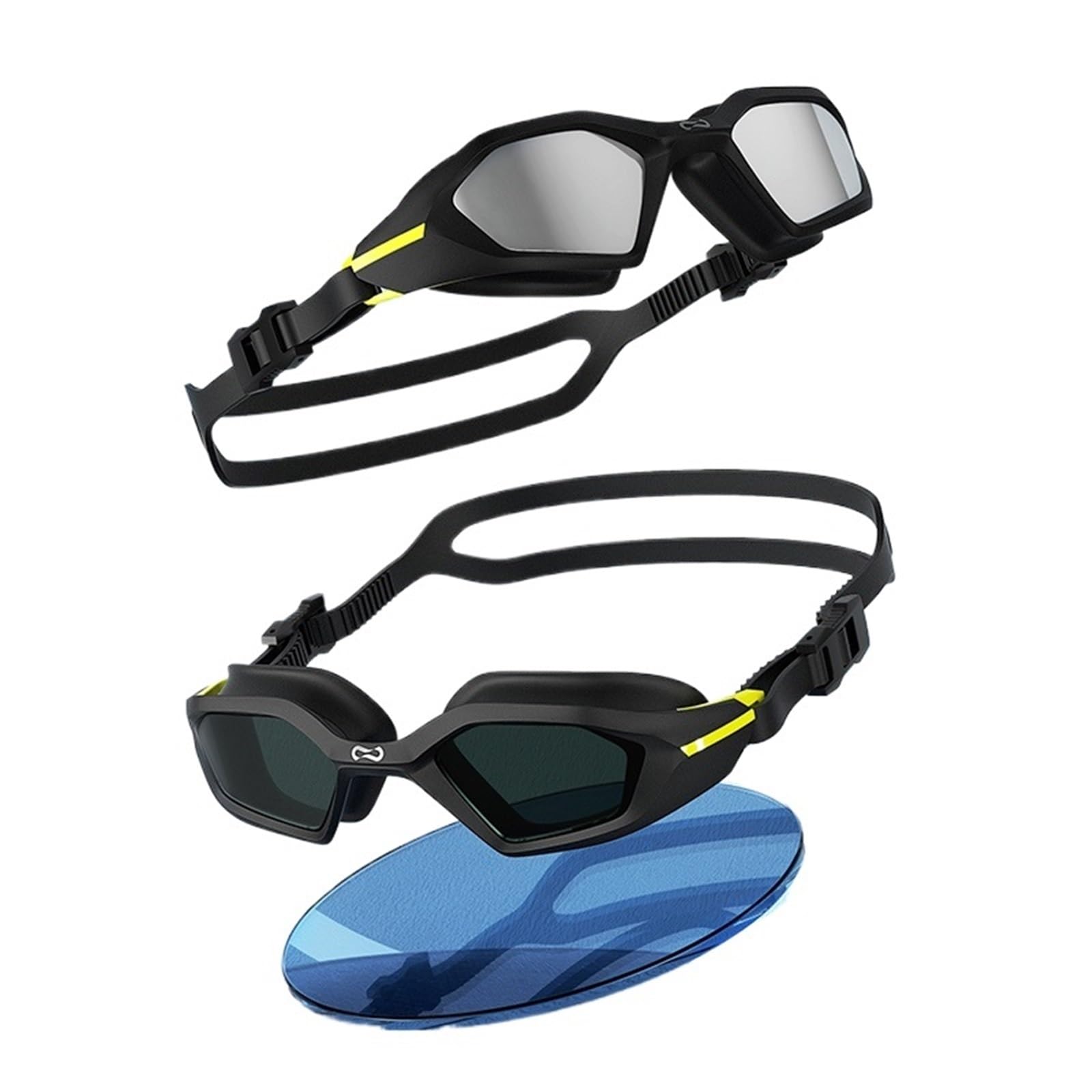 Schwimmbrille Schwimmbrille Anti-Fog Wasserdicht UV-Schutz Silica Gel Taucherbrille Wettkampfbrille