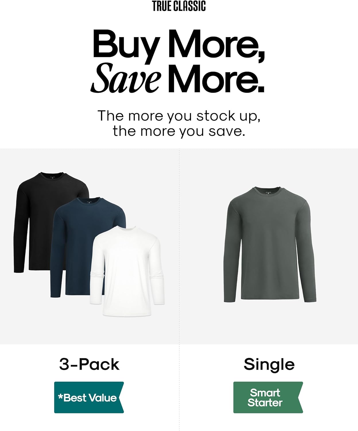 True Classic Long Sleeve Shirts for Men - Long Sleeve Tee-Shirts, Henley Shirts for Men or Waffle-Knit Thermal T-Shirts - Image 5