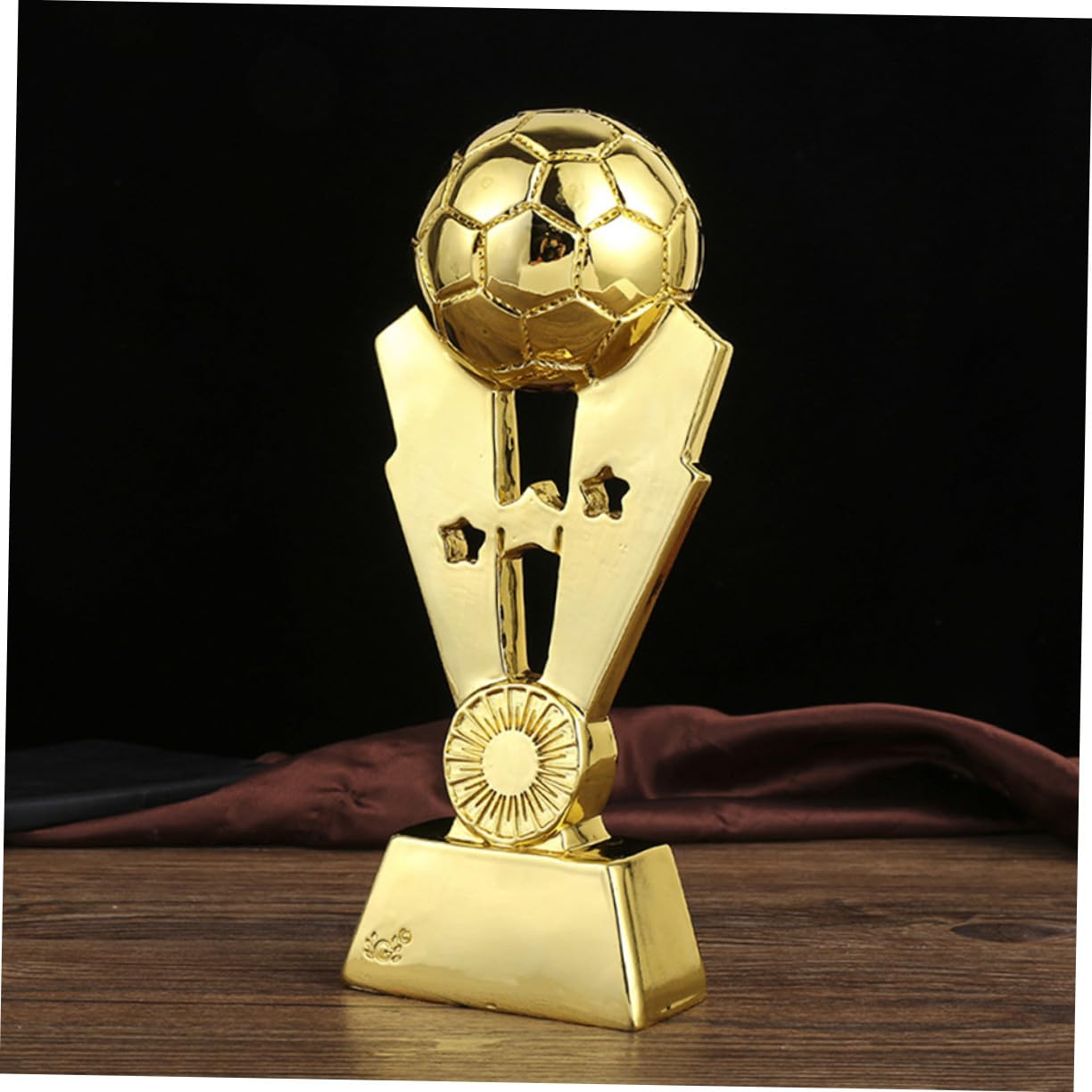 NOLITOY Trofeo de Fútbol de Resina Chapada Dorado, 24 Cm, Copa de Premio para Equipos, Premio Infantil, Decoración para Escuela y Juegos Deportivos