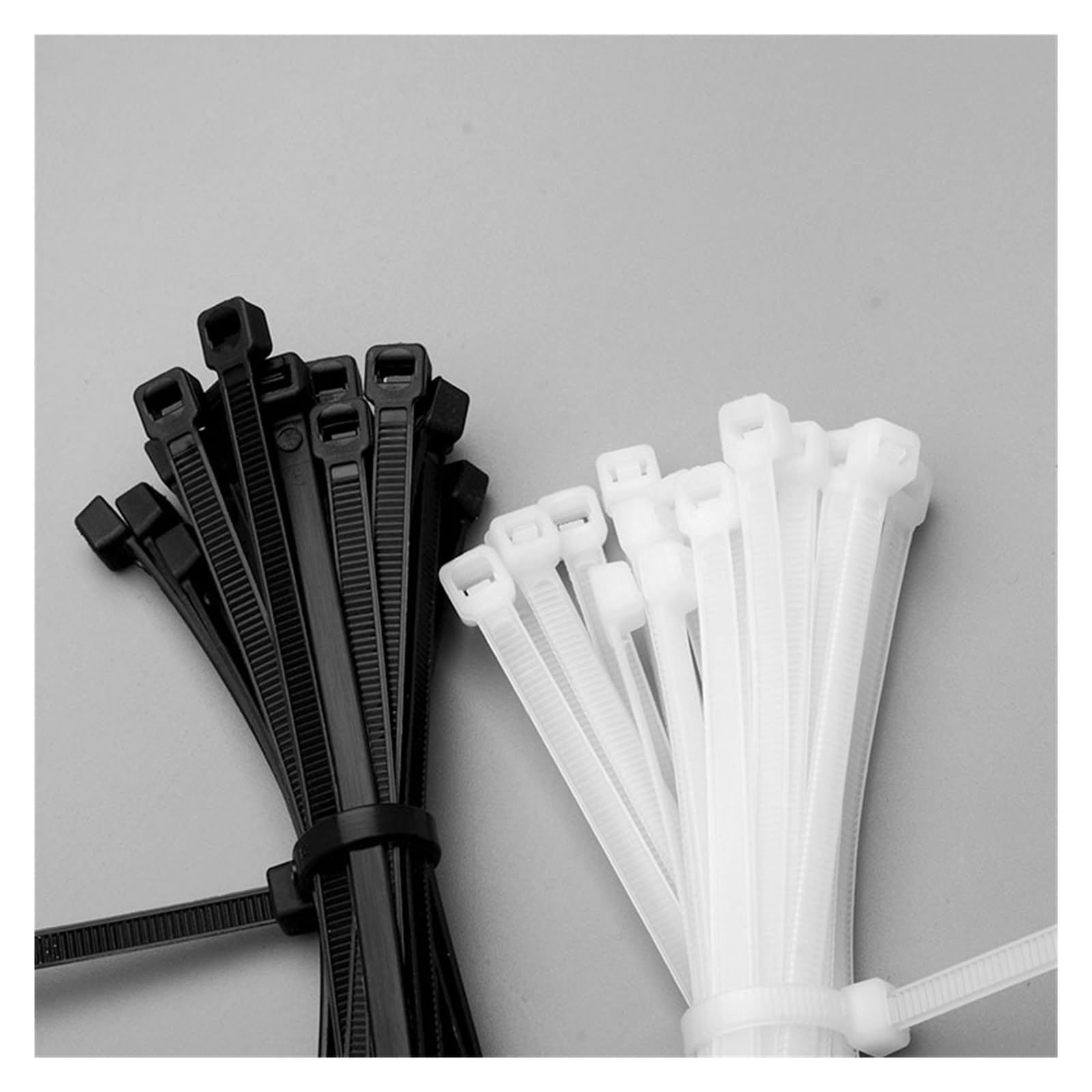 Fermacavi in nylon, fascette autobloccanti in nylon, multicolore, varie dimensioni, 100 pezzi (nero, 5 x 400 mm)