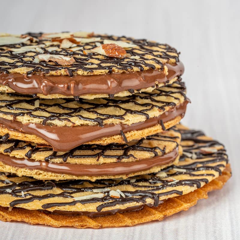 Image of NOVANOVA Belgian Chocolate Waffle Cookies - Vegetarian,Eggless | With No Added Preservatives | Freshly Baked For Your Order- Box Of 24, 480 grams