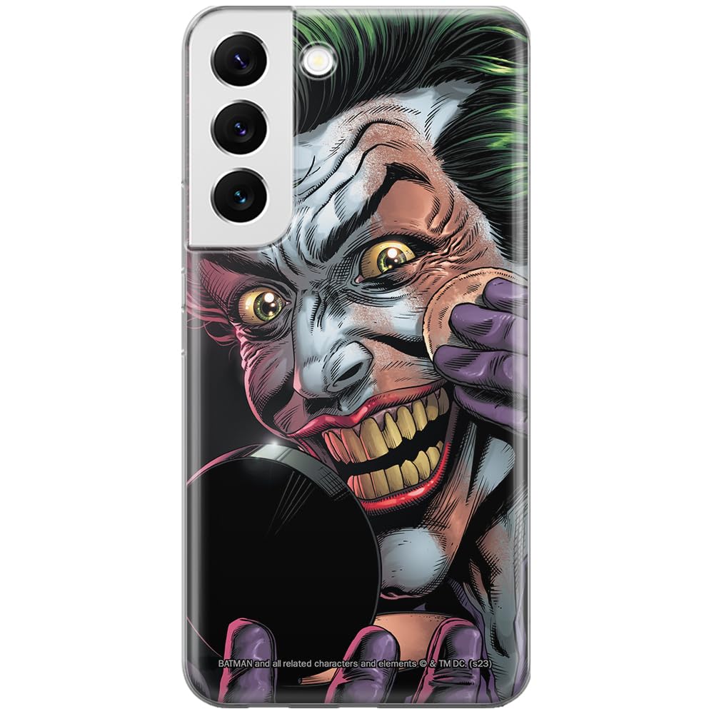 ERT GROUP mobile phone case for Samsung S22 original and officially Licensed DC pattern Joker 023 optimally adapted to the shape of the mobile phone, case made of TPU