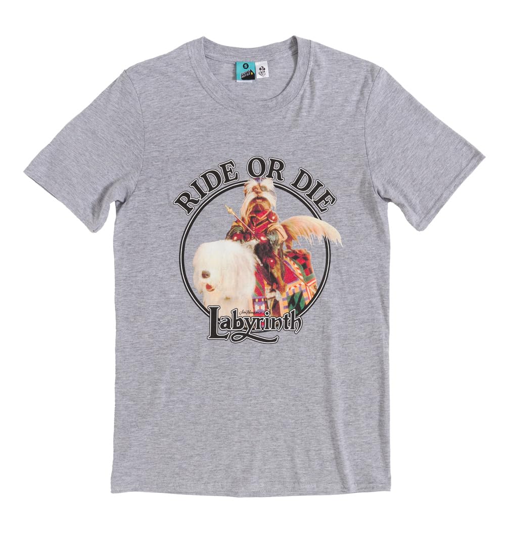 Labyrinth Sir Didymus Ride Or Die Grey Marl T Shirt