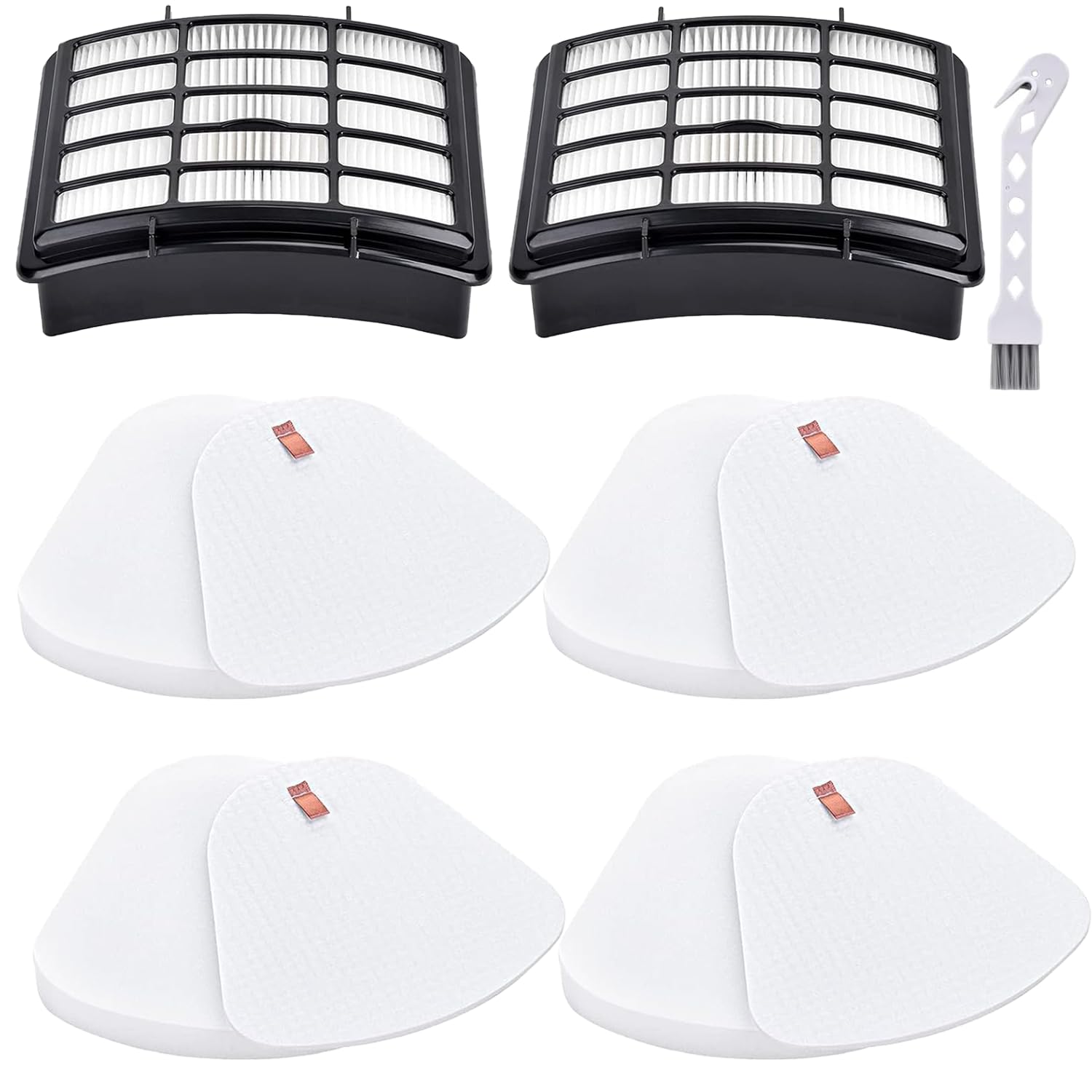 Photo 1 of 2+4 Filter Replacement Set for Shark Navigator Lift-Away Upright Vacuum Cleaners – Compatible with NV350, NV351, NV352, NV355, NV356, NV360, NV370, UV440, UV540 – Compare to XFF350 & XHF350