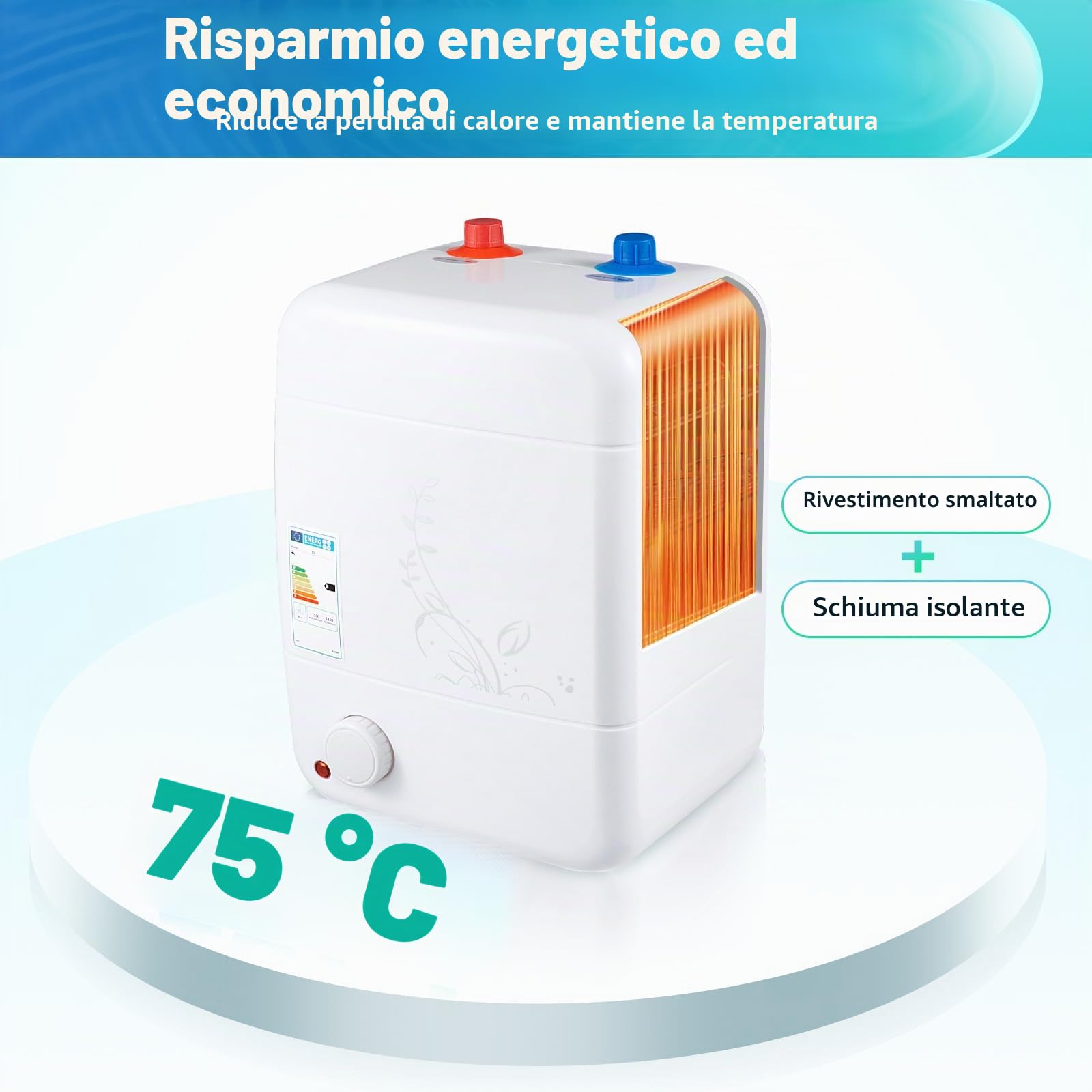 1500W Scaldabagno Elettrico Istantaneo Scaldacqua Elettrico Bollitore per Cucina Caldaia per Acqua Calda per Cucina, Bagno, Doccia per Cavalli