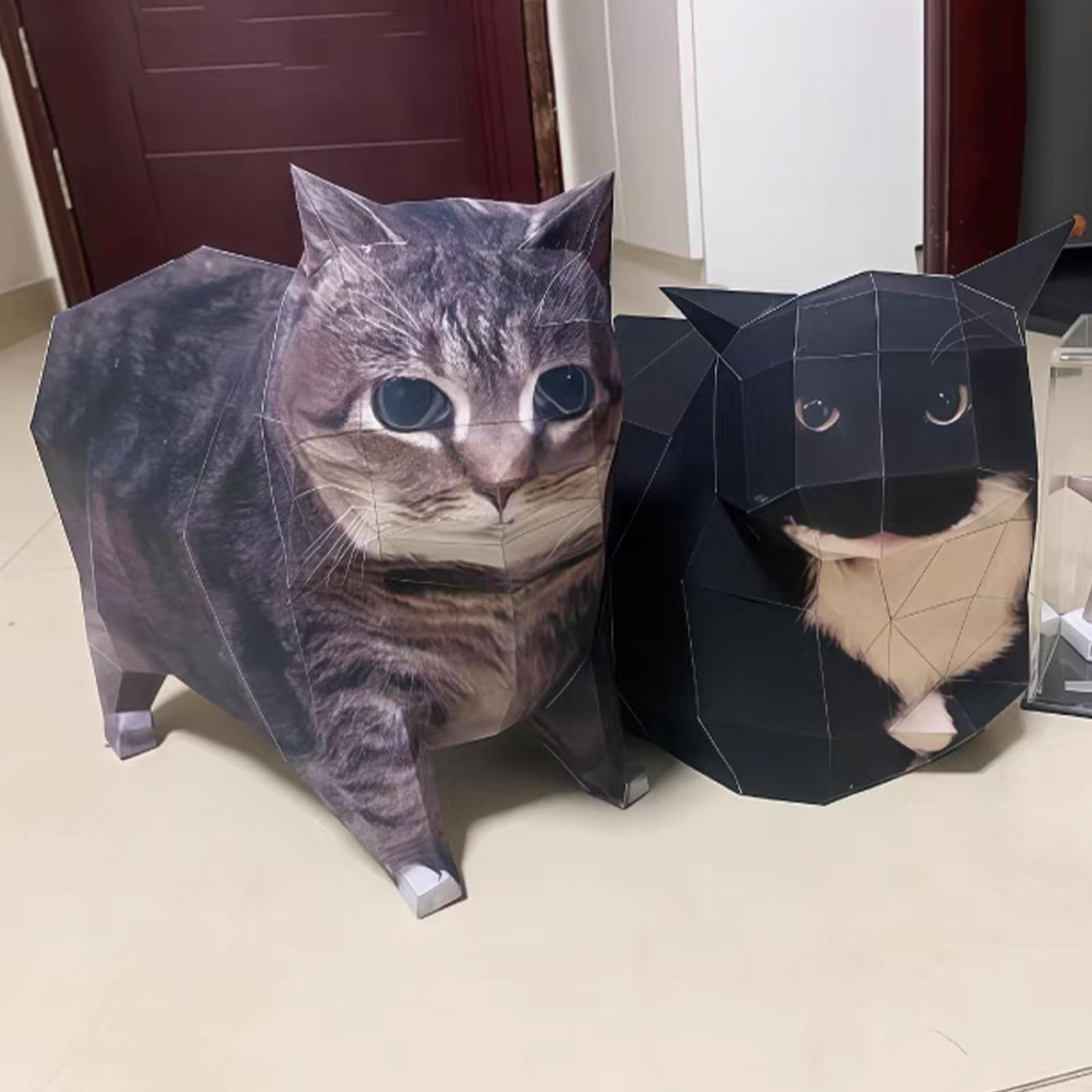 Diy Paper Cats,50 Pcs Diy Paper Cats Craft Kit,fun 3d Paper