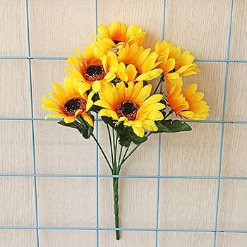ひまわり(kure)様 Amazon.co.jp: izerhfd(きさ) ひまわり 造花 花束 4束28本 7本