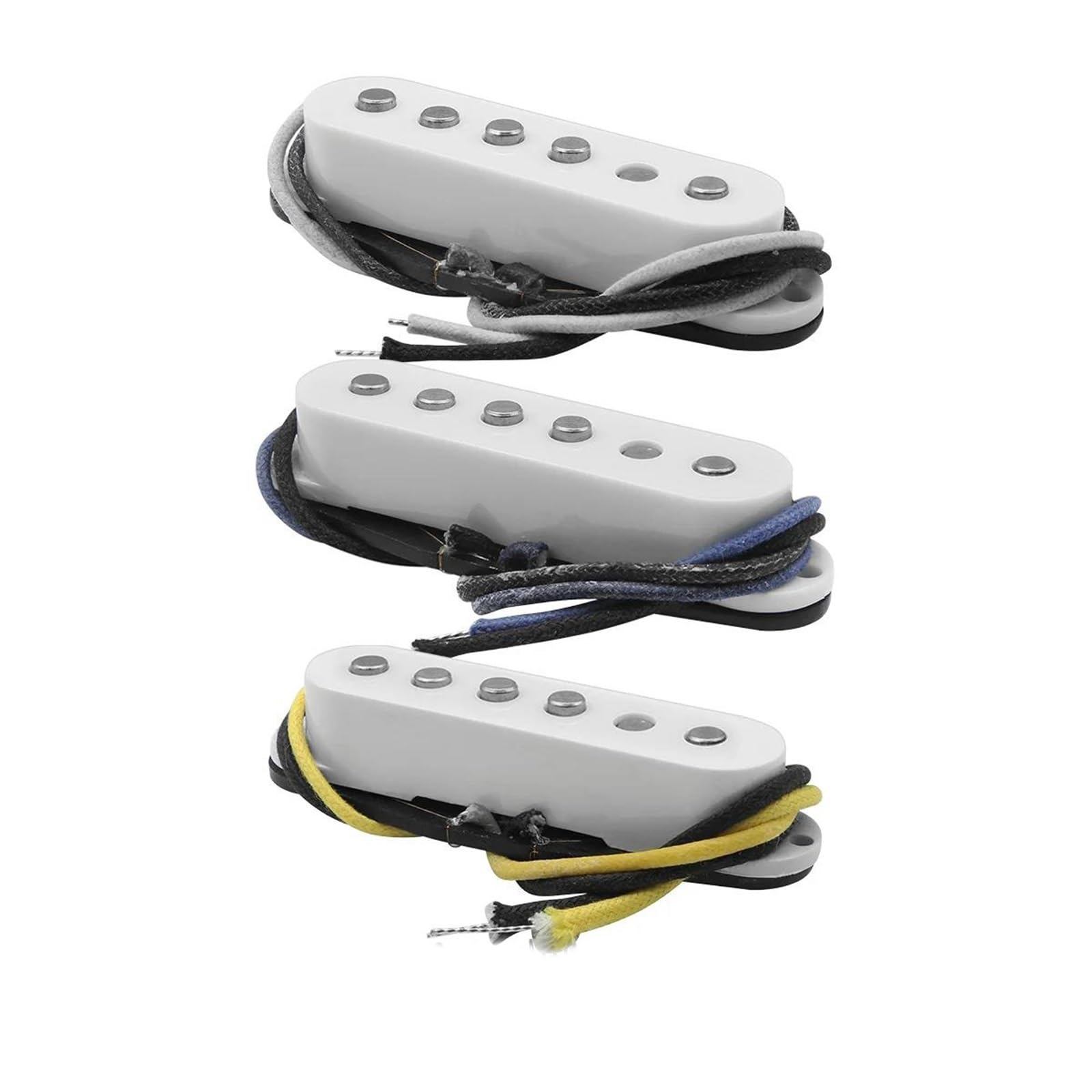 Pickup Gitary Elektrycznej Alnico 5 Zestaw zabytkowych przetworników z pojedynczą cewką Przetworniki gitarowe Akcesoria gitarowe(White)