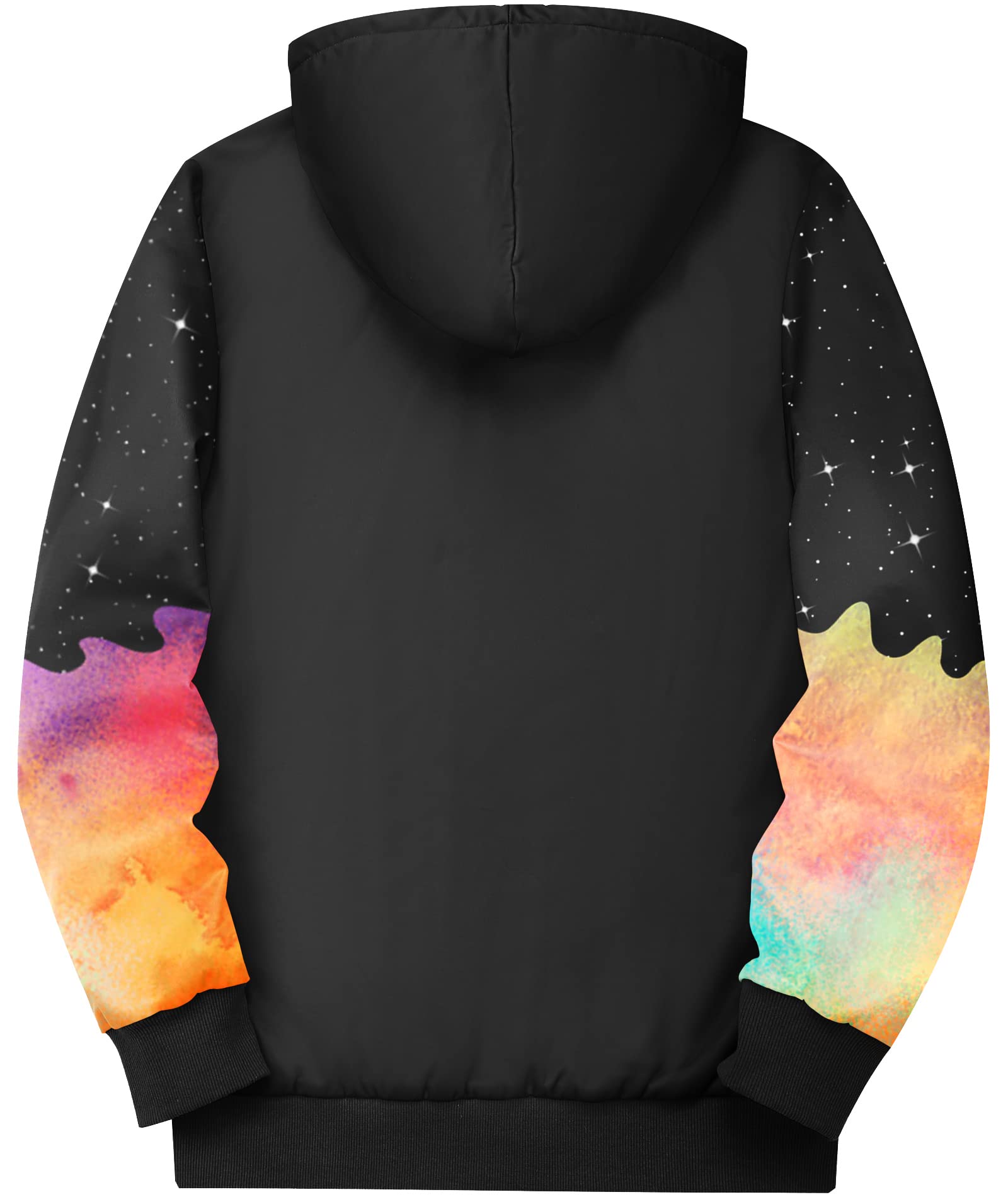 igeekwell Sudadera con capucha para hombre, estampado de manga larga con cremallera, forro polar, chaqueta de invierno para hombre, para senderismo, correr, deportes al aire libre (crepúsculo-3XL),