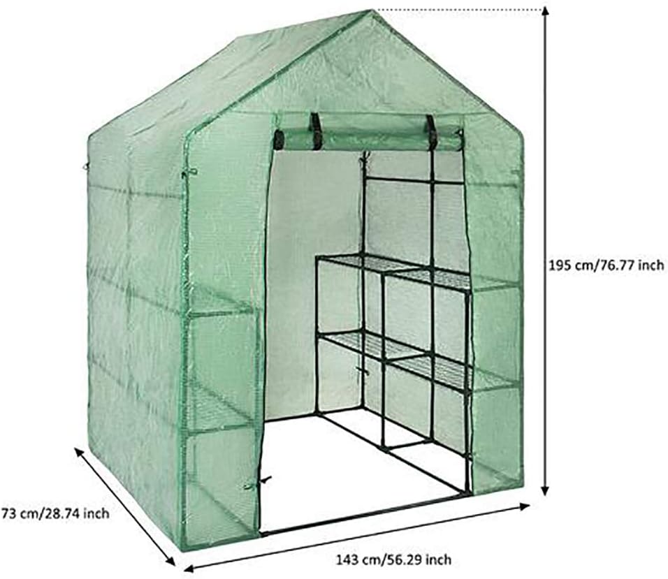 Gonetre Portable PVC Garden Greenhouse Cover Outdoor Mini Walk in Greenhouse Horticulture Other Horticultural Supplies (A), Gonetrehqfskrt02z-48