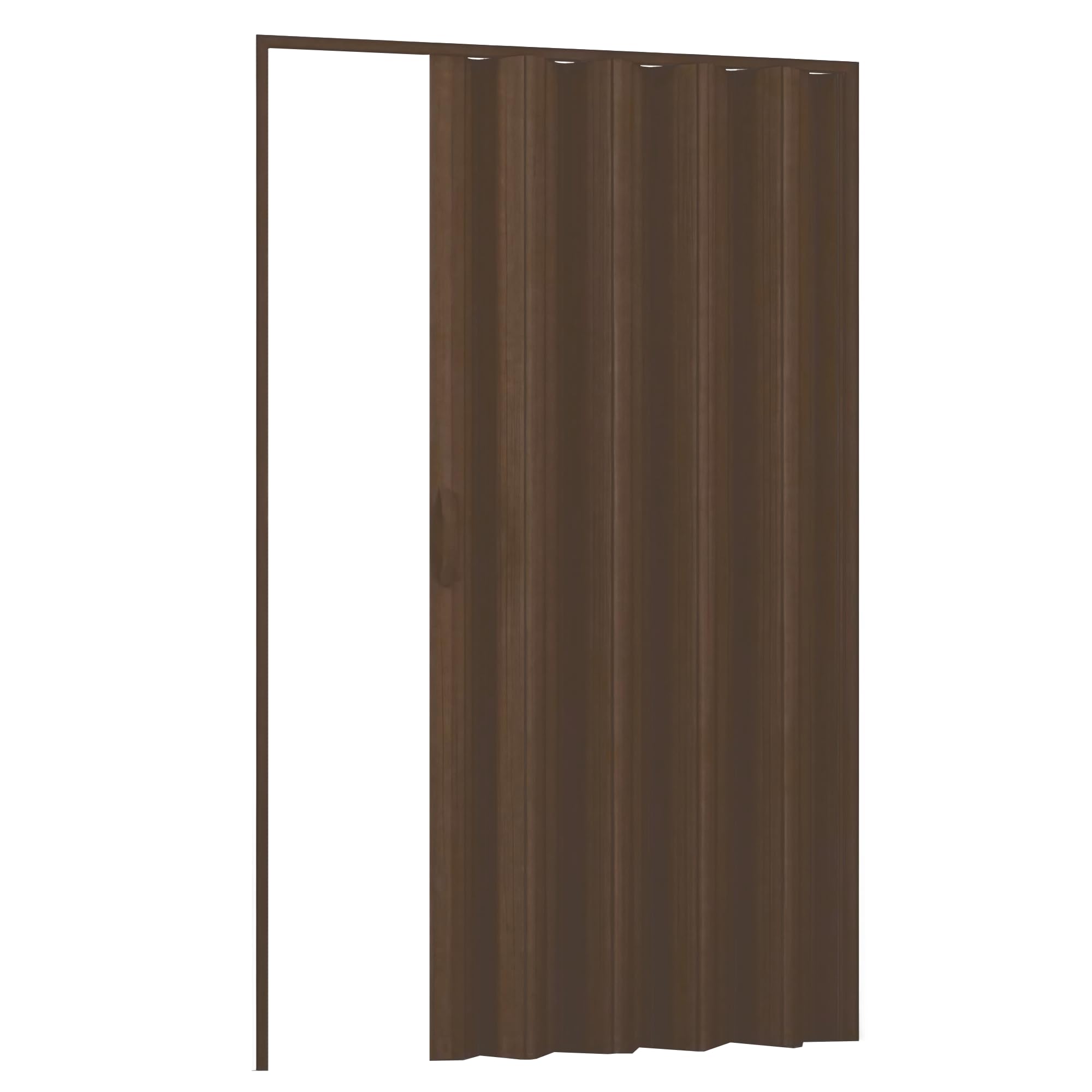 ESTO Porta a Soffietto da Interno 84 x 215 cm Misura, Economy, Premium, Deluxe quality, Porta Scorrevole 10 Colori diversi Bianco, Noce, Legno Scuro e Chiaro (Economy, Legno Scuro Venato)