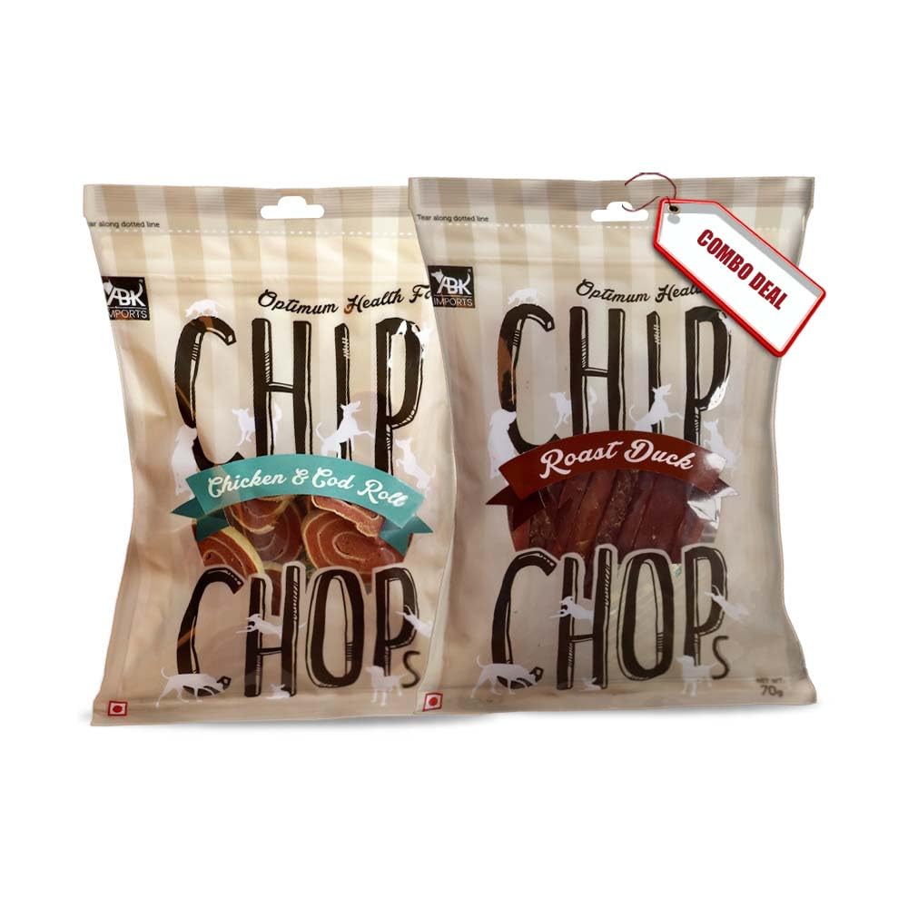 Chip Chops Dry Dog Treats Available in Different Flavors in Combo Packs for All Life Stages of Dogs (Chicken and Cod Roll and Roast Duck) (B09KN2NS7G) Amazon Price History, Amazon Price Tracker