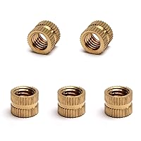 Vista 25 de MroMax Tuercas de inserción moleteadas M3, rosca hembra M3x10x5mm Tuercas de incrustación de cobre métricas a través de roscado prensado encajar