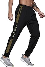 JUGULAR Men's Regular Fit Mid Rise Cotton Track Pants for Gym, Running, Jogging, Yoga with Zipper Pockets