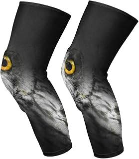 LUNLUMO Animal Owl Dark Sports Knee-Cap Kneepads Protection for Knees