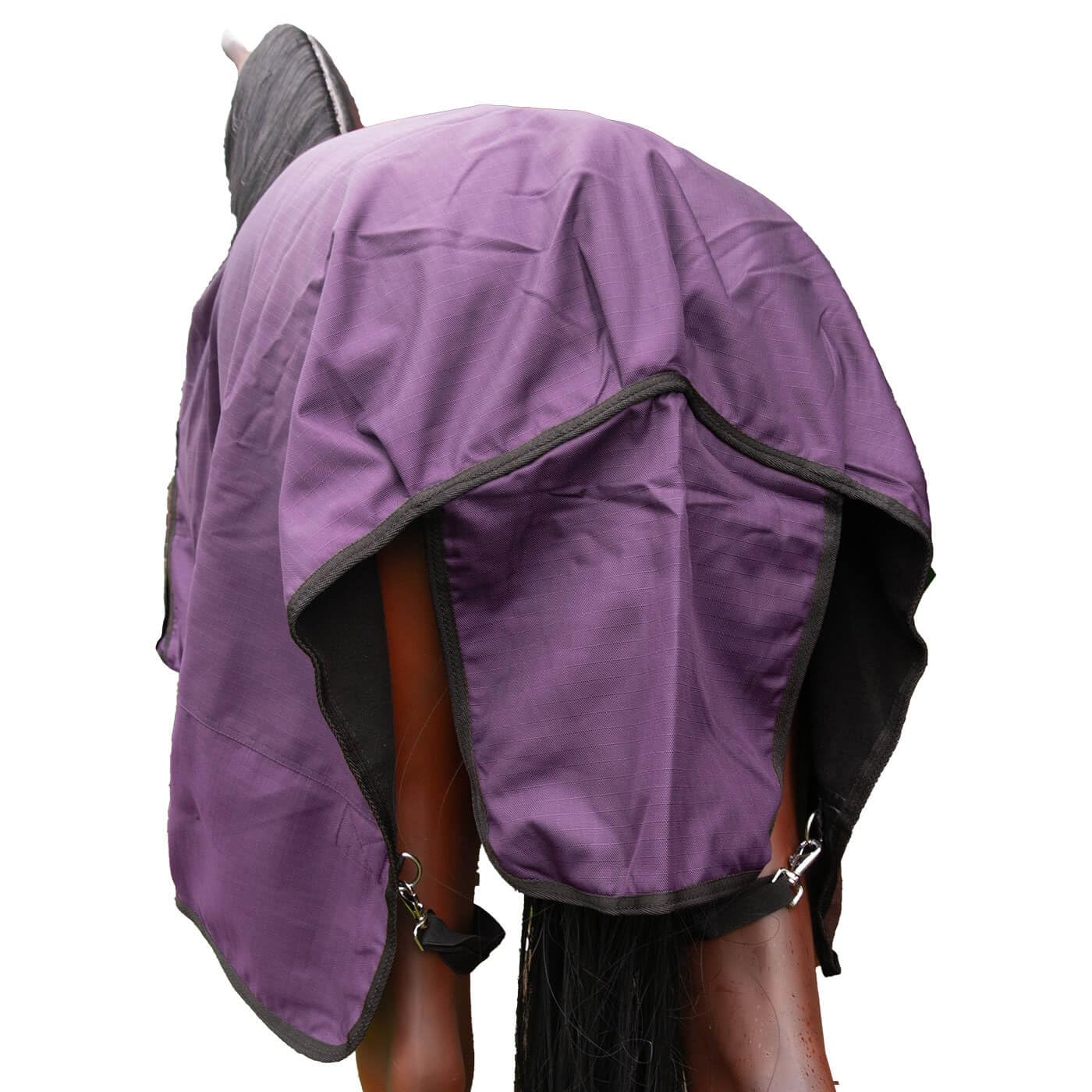 Brama-West - Manta para lluvia (135 cm), diseño de caballo, con forro polar, 600 denier, color lila