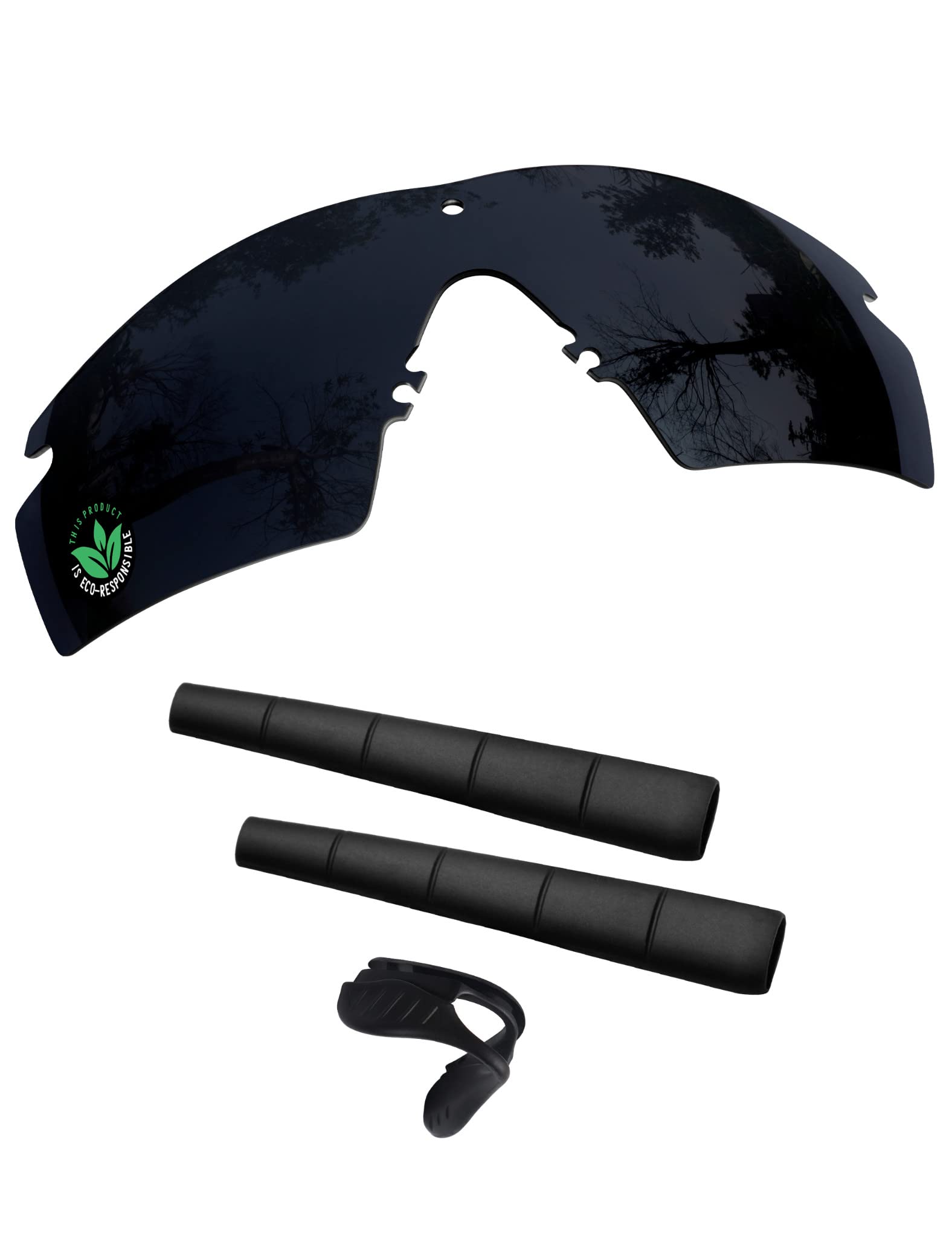 Raydi Polycarbonate Replacement Lenses &amp; Rubber Kits for Oakley Si Ballistic M Frame 2.0 Sunglasses