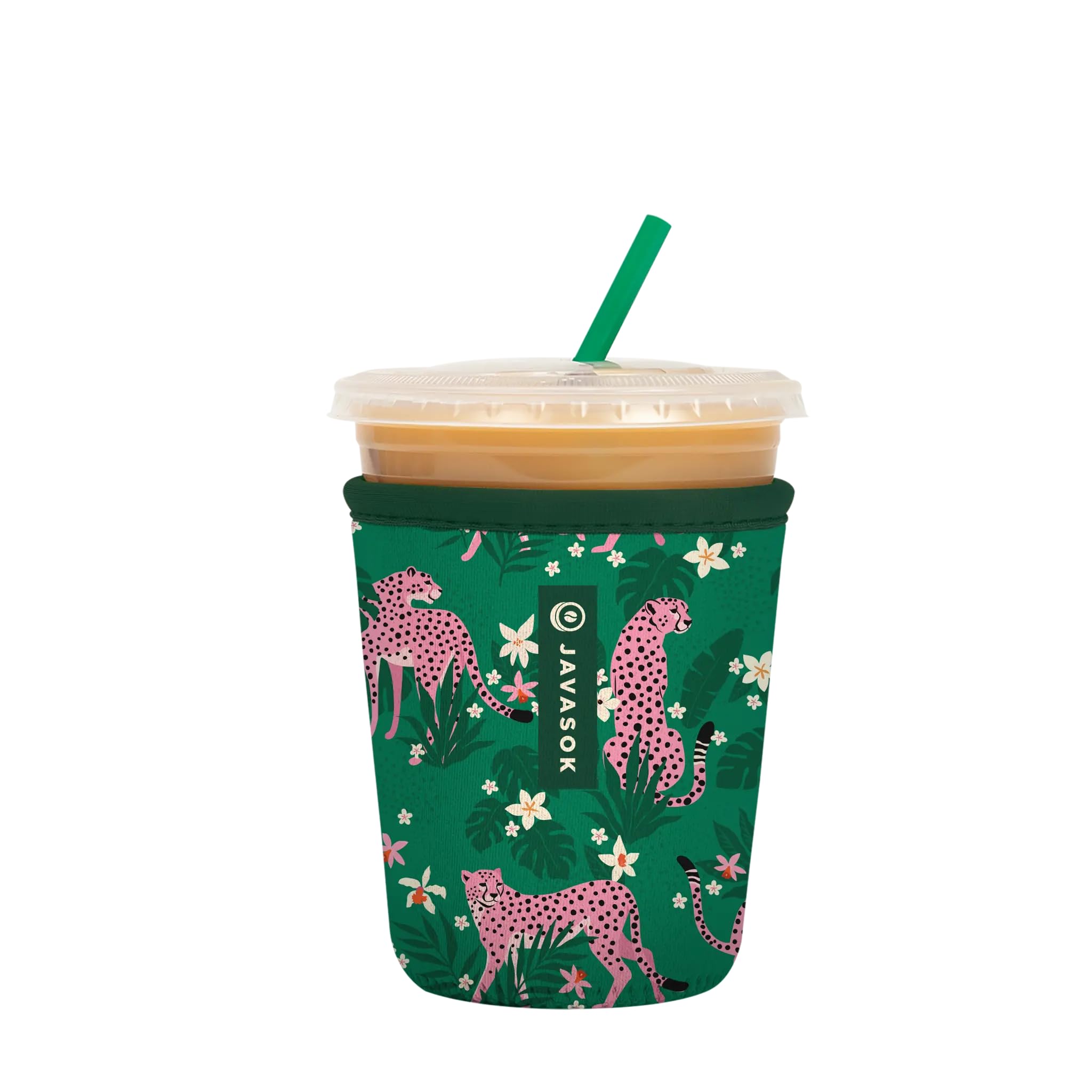 Sok It JavaSok Iced Coffee &amp; Cold Soda Insulated Neoprene Cup Sleeve (Paradise Prowl, Small: 16-20oz)