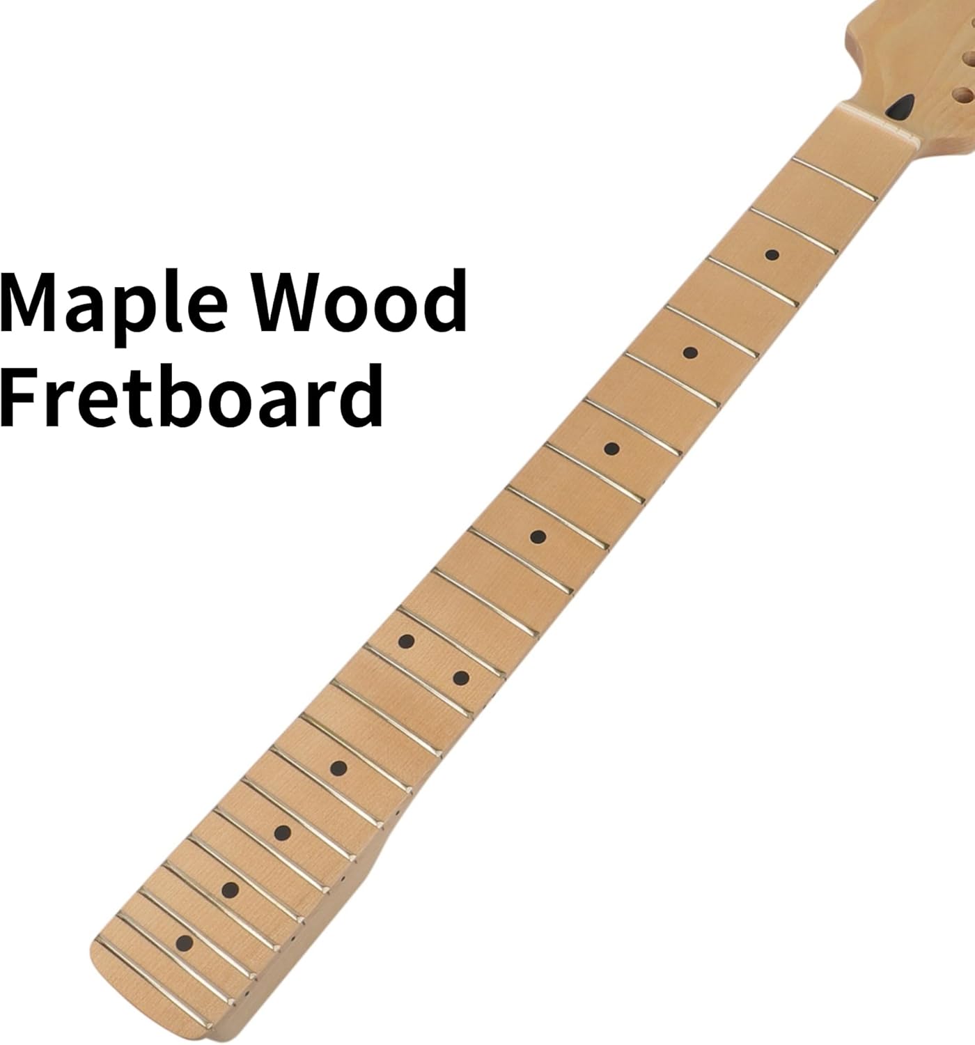 22 Frets ST Guitar Neck For Left Hand, 25.5" Canadian Maple Electric Guitar Neck for Strat Style Guitar Parts Replacement