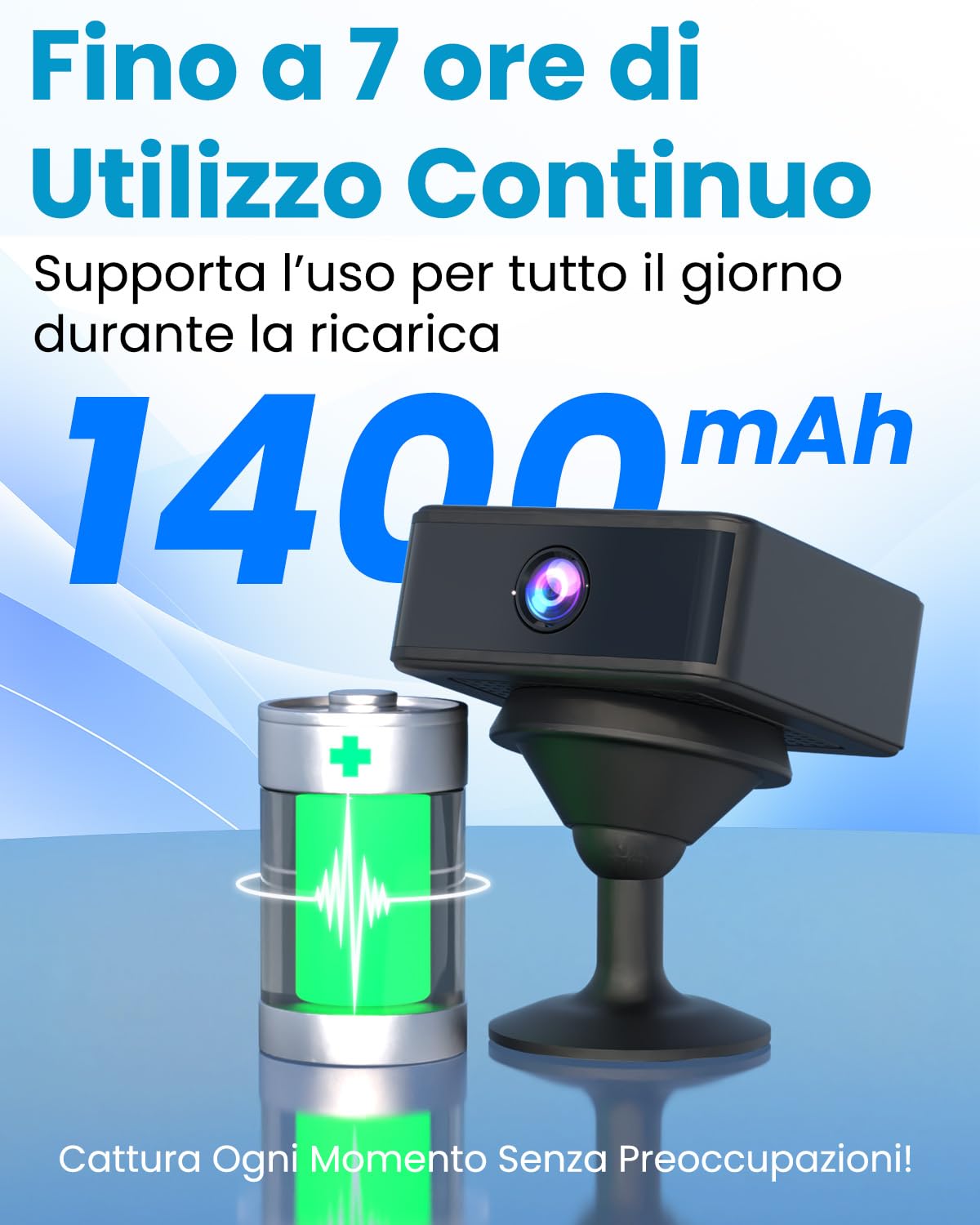 Mini Telecamera Wifi Interno 4K HD Telecamera Wifi/Senza Wifi Microcamera Senza Fili Videocamera Sorveglianza con Visione Notturna, Montaggio Adesivo, Magnetico o con Viti, Per Auto/Casa/Bambini