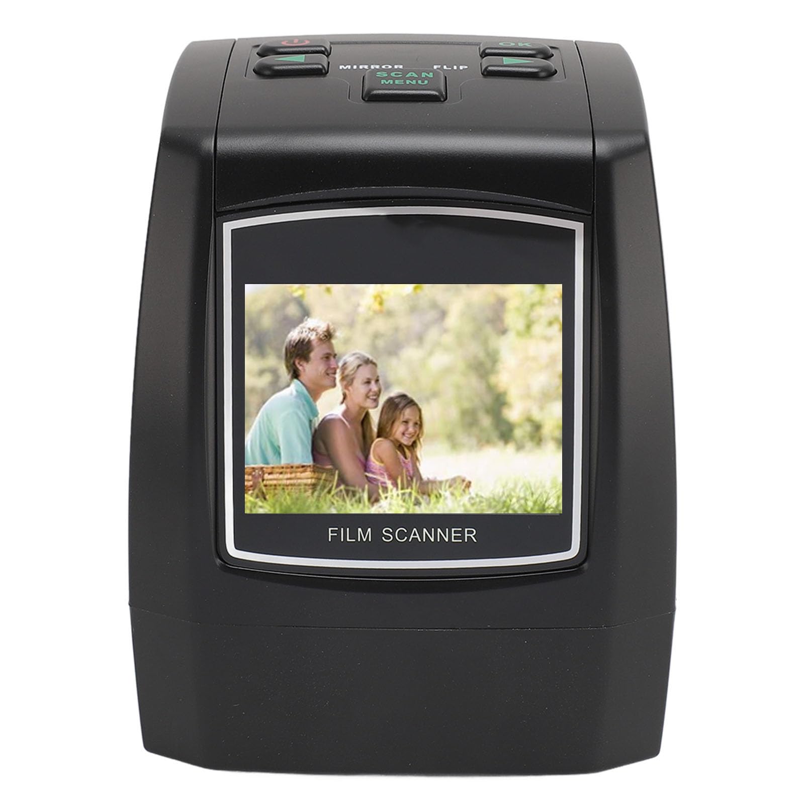 Scanner de Film 22 MP, Convertisseur de Diapositives et de Négatifs avec écran LCD 2,4 Pouces, Image Numérique JPEG, Carte Mémoire, écran TV, 135, 126KPK, 110, Super8, Film Noir