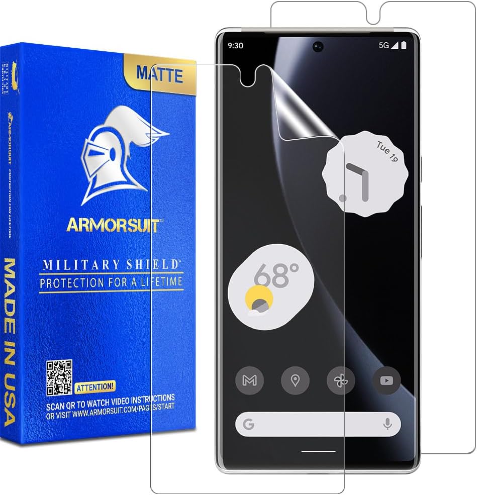 ArmorSuit 2 Pack for Google Pixel 7 Pro Anti-Glare Screen Protector [6.7-Inch] Case Friendly MilitaryShield Matte Film - Made in USA